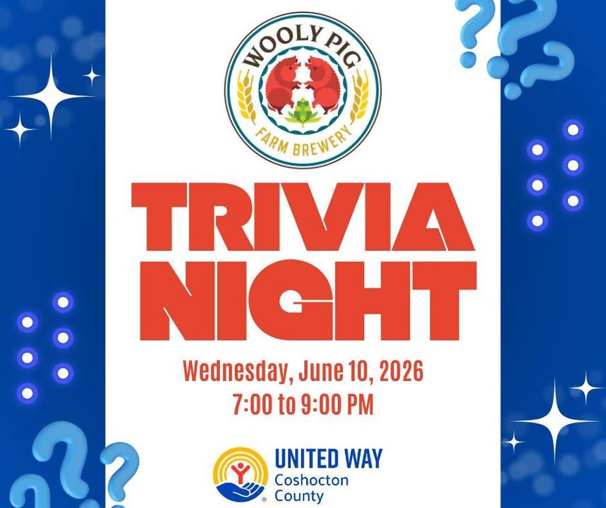We're co-hosting a special trivia night this week with United Way of Coshocton C