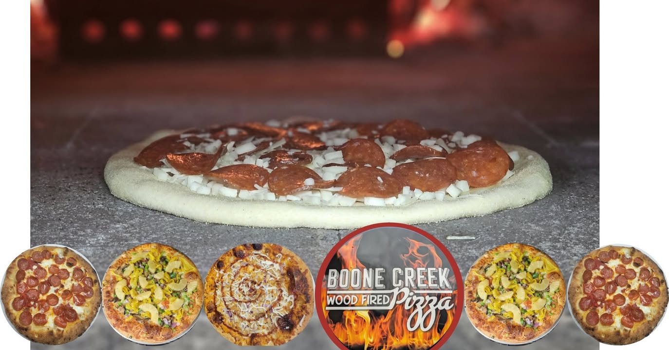 Finally--Boone Creek Woodfired Pizza  will be here this weekend, Friday-Sunday, 